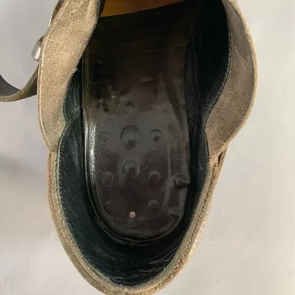 M.A+ Size 10 Brown Leather Buckle Loafers